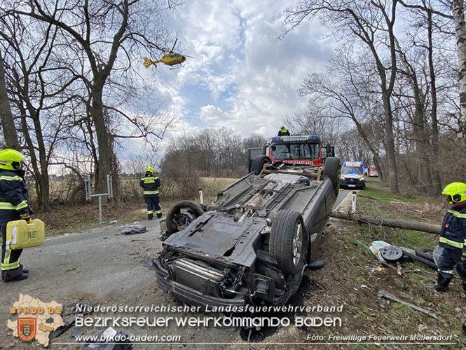 20230305 Menschenrettung nach Fahrzeugberschlag auf der L2085  Foto: Freiwillige Feuerwehr Mllersdorf