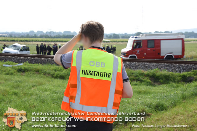 20230622 Pkw von Zug erfasst - Kind lebensgefährlich verletzt Foto: Thomas Lenger Monatsrevue.at 20230622 Pkw von Zug erfasst - Kind lebensgefährlich verletzt Foto: Thomas Lenger Monatsrevue.at