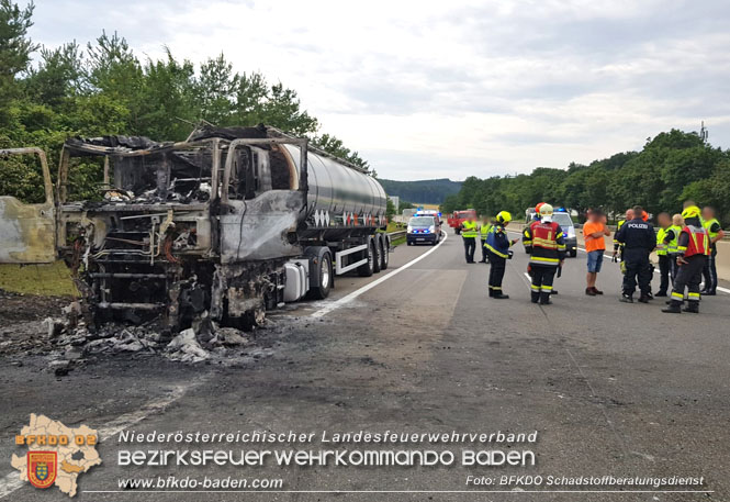 20230710_Brand eines Gefahrgut Lkw auf der A21   Foto: BFKDO BADEN