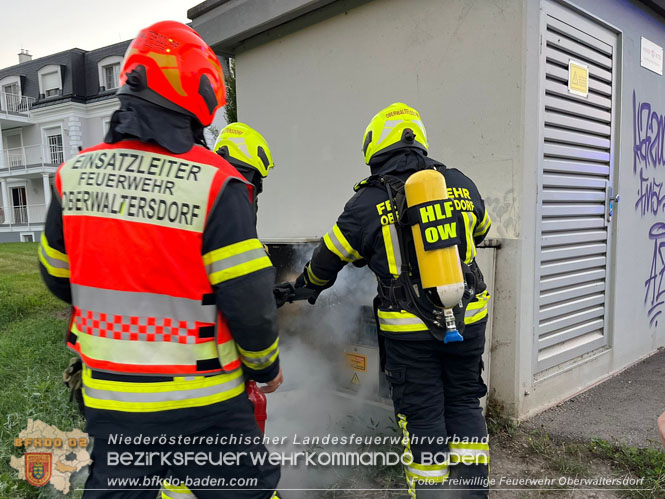 20230821 E-Verteilerkasten in Brand  Foto: Freiwillige Feuerwehr Oberwaltersdorf 