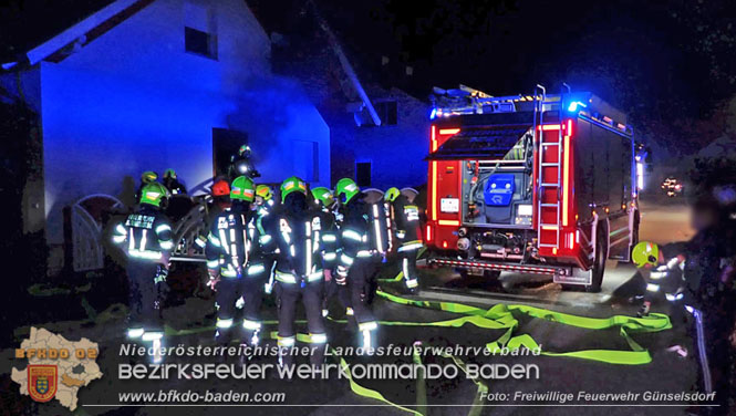 20231019 Kellerbrand im Einfamilienhaus in Günselsdorf  Foto: Freiwillige Feuerwehr Günselsdorf