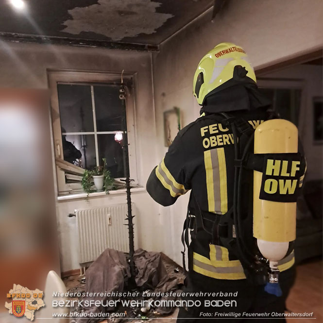 20240107_Christbaumbrand am 7. J�nner in Oberwaltersdorf   Foto: Freiwillige Feuerwehr Oberwaltersdorf