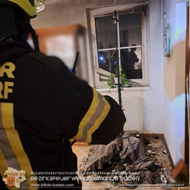 20240107_Christbaumbrand am 7. J�nner in Oberwaltersdorf   Foto: Freiwillige Feuerwehr Oberwaltersdorf