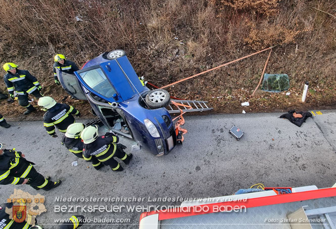 20240117 Herausfordernde Personenrettung nach Verkehrsunfall auf der L4004  Foto: Stefan Schneider BFKDO BADEN