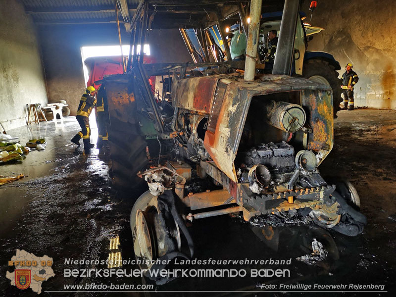 20240208 Brand in einem landwirtschaftlichen Objekt in Reisenberg   Foto: Freiwillige Feuerwehr Reisenberg