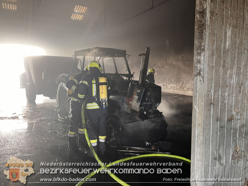 20240208 Brand in einem landwirtschaftlichen Objekt in Reisenberg   Foto: Freiwillige Feuerwehr Seibersdorf