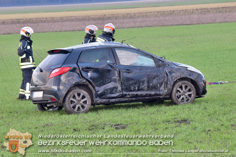 20240217 Fahrzeugberschlag auf der B60 mit 3 Verletzten  Foto: Thomas Lenger Monatsrevue.at