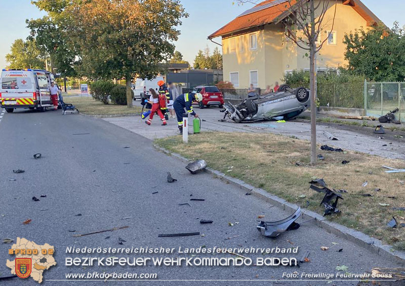 20240811_Fahrzeug&uuml;berschlag im Ortsgebiet von Soo&szlig;  Foto: Freiwillige Feuerwehr Soo&szlig;