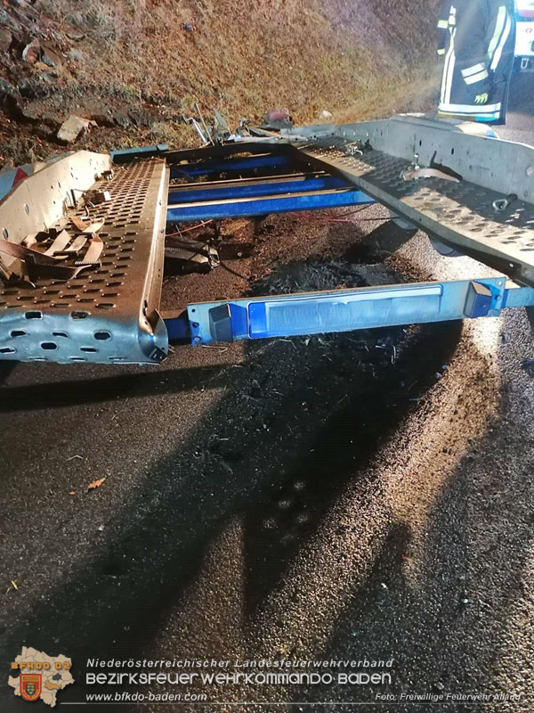20250123_Alarmierte Menschenrettung nach Verkehrsunfall auf der A21 bei Heiligenkreuz  Foto: FF Alland
