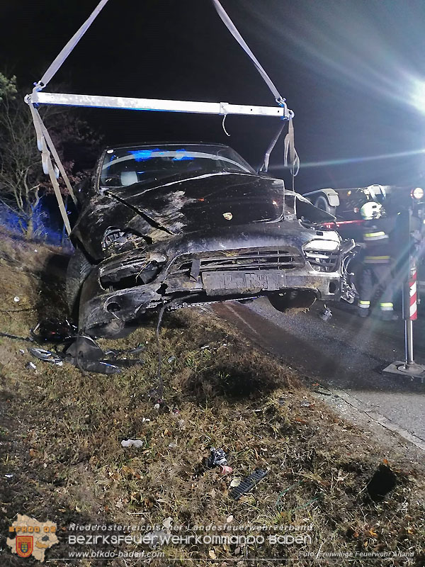 20250123_Alarmierte Menschenrettung nach Verkehrsunfall auf der A21 bei Heiligenkreuz  Foto: FF Alland