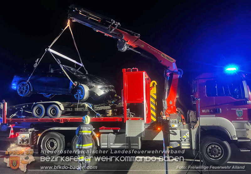 20250123_Alarmierte Menschenrettung nach Verkehrsunfall auf der A21 bei Heiligenkreuz  Foto: FF Alland