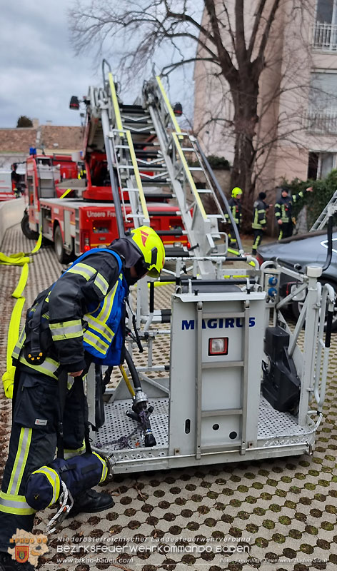20250206_Wohnungsbrand in Badener Mehrparteienhaus - Feuerwehr rettet Personen und Tiere Foto: Stefan Schneider FF Baden-Stadt 20250206_Wohnungsbrand in Badener Mehrparteienhaus - Feuerwehr rettet Personen und Tiere Foto: Stefan Schneider FF Baden-Stadt