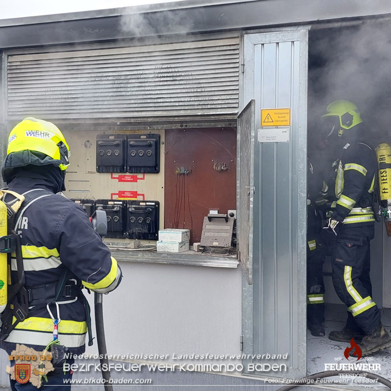 20250213_Brand in einer elektrischen Anlage auf einem Firmengelnde in Blumau-Neurihof  Foto: FF Teesdorf