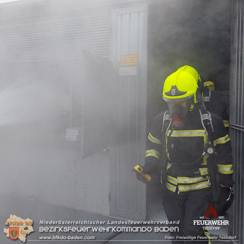 20250213_Brand in einer elektrischen Anlage auf einem Firmengelnde in Blumau-Neurihof Foto: FF Teesdorf