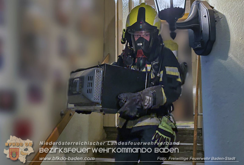 20250216_Brand einer Mikrowelle in Baden   Foto: Viktor van de Castell / Freiwillige Feuerwehr Baden-Stadt