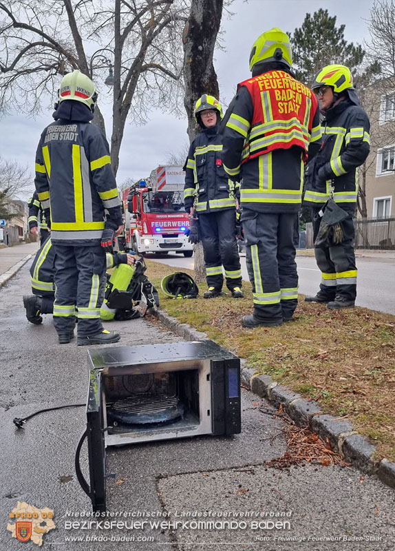 20250216_Brand einer Mikrowelle in Baden Foto: Stefan Schneider / Freiwillige Feuerwehr Baden-Stadt