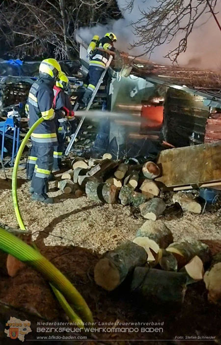 20250220 Brand eines Nebengebäudes in St.Veit a.d.Triesting Foto: Stefan Schneider BFKDO BADEN 20250220 Brand eines Nebengebäudes in St.Veit a.d.Triesting Foto: Stefan Schneider BFKDO BADEN