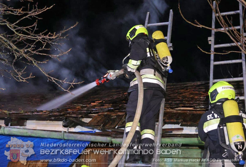 20250220 Brand eines Nebengebäudes in St.Veit a.d.Triesting Foto: ASB Markus Hackl AFKDO Pottenstein 20250220 Brand eines Nebengebäudes in St.Veit a.d.Triesting Foto: ASB Markus Hackl AFKDO Pottenstein