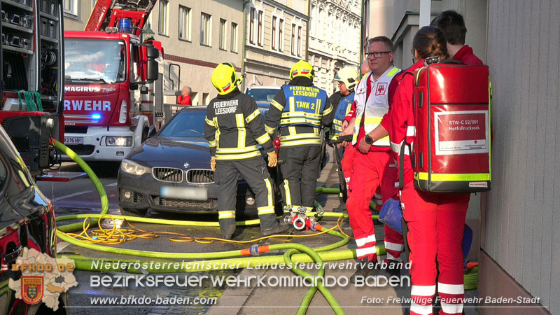 20250224_Brand in Badener Wohnhausanlage - Feuerwehr rettet bewusstlose Person Foto: Freiwillige Feuerwehr Baden-Stadt 20250224_Brand in Badener Wohnhausanlage - Feuerwehr rettet bewusstlose Person Foto: Freiwillige Feuerwehr Baden-Stadt