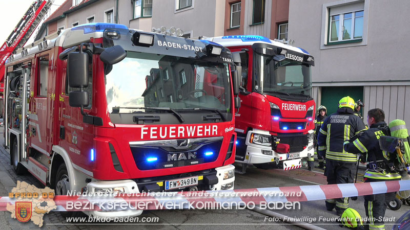 20250224_Brand in Badener Wohnhausanlage - Feuerwehr rettet bewusstlose Person Foto: Freiwillige Feuerwehr Baden-Stadt 20250224_Brand in Badener Wohnhausanlage - Feuerwehr rettet bewusstlose Person Foto: Freiwillige Feuerwehr Baden-Stadt