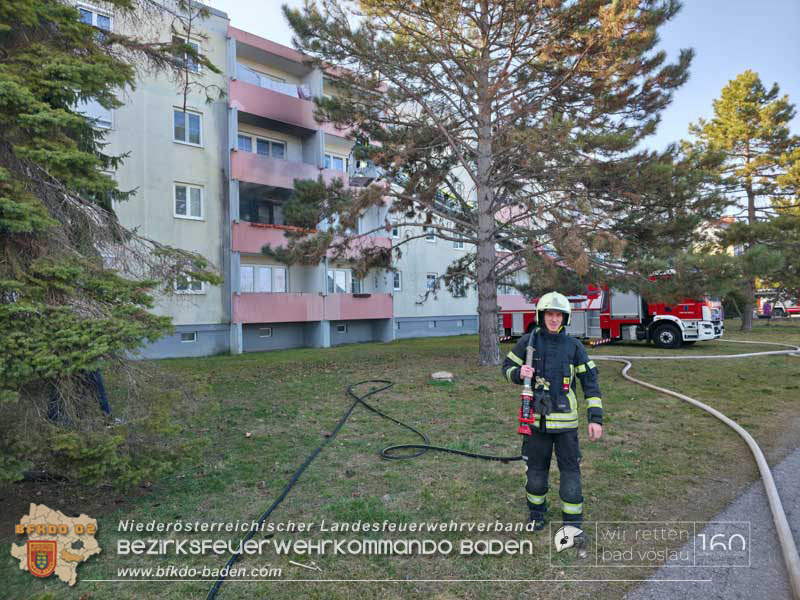 20250307_Balkonbrand im Vöslauer Stadtgebiet   Foto: FF Stadt Bad Vöslau
