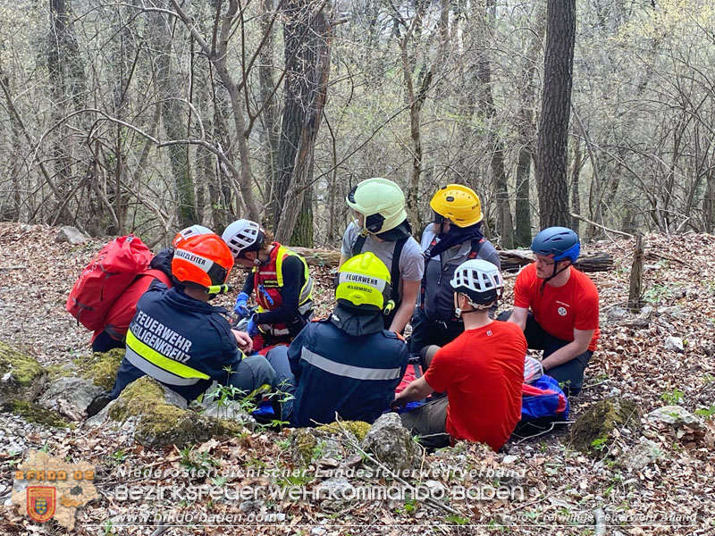 20250405_Kletterunfall im Helenental bei Sattelbach Gemeinde Heiligenkreuz  Foto: Freiwillige Feuerwehr Alland