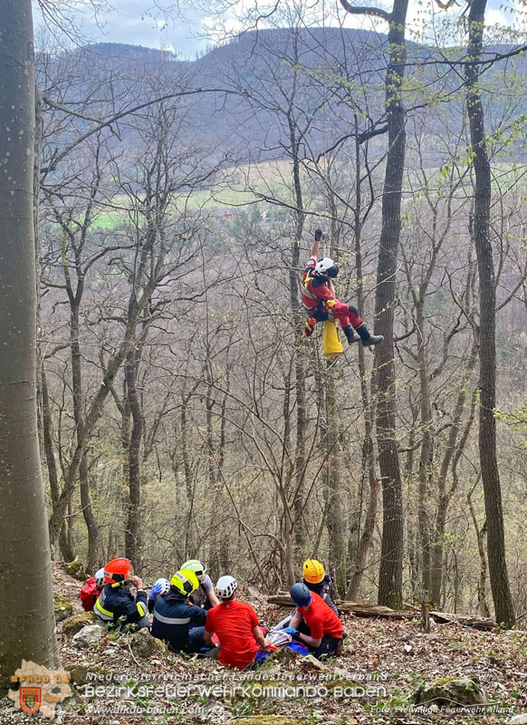 20250405_Kletterunfall im Helenental bei Sattelbach Gemeinde Heiligenkreuz  Foto: Freiwillige Feuerwehr Alland