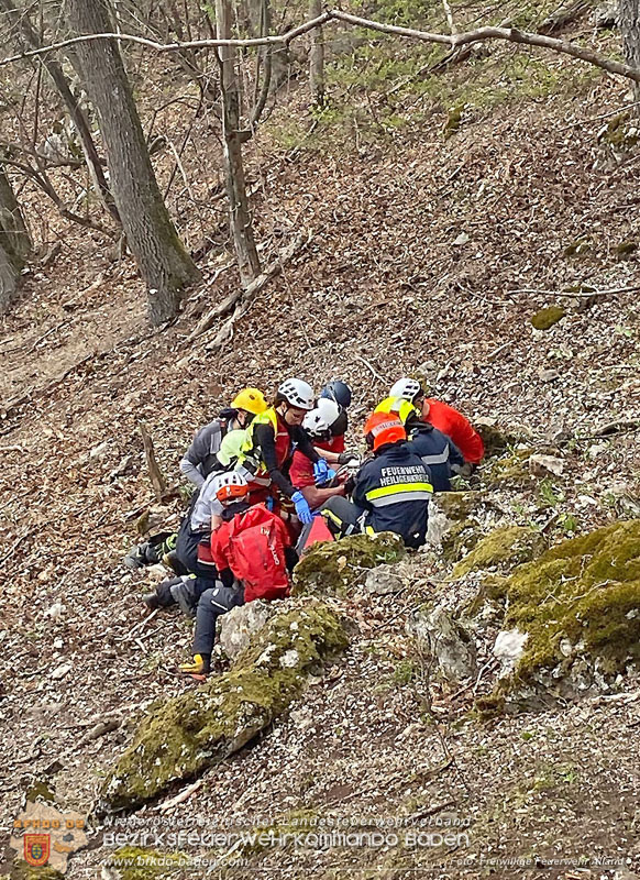 20250405_Kletterunfall im Helenental bei Sattelbach Gemeinde Heiligenkreuz  Foto: Freiwillige Feuerwehr Alland