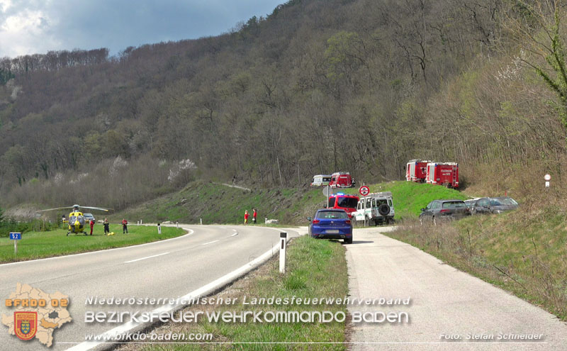 20250405_Kletterunfall im Helenental bei Sattelbach Gemeinde Heiligenkreuz   Foto: Stefan Schneider BFKDO BADEN