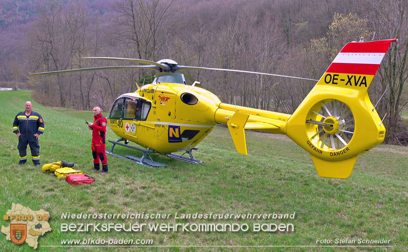 20250405_Kletterunfall im Helenental bei Sattelbach Gemeinde Heiligenkreuz   Foto: Stefan Schneider BFKDO BADEN