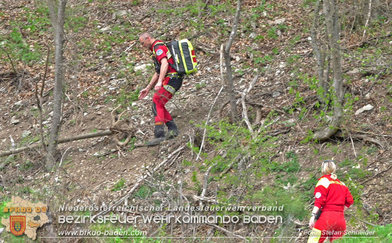 20250405_Kletterunfall im Helenental bei Sattelbach Gemeinde Heiligenkreuz   Foto: Stefan Schneider BFKDO BADEN