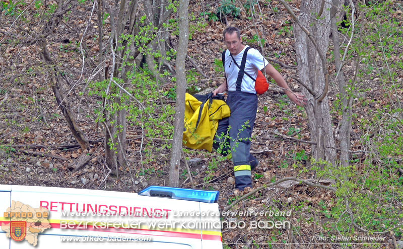 20250405_Kletterunfall im Helenental bei Sattelbach Gemeinde Heiligenkreuz   Foto: Stefan Schneider BFKDO BADEN