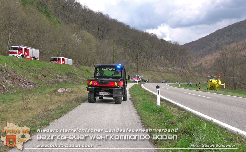 20250405_Kletterunfall im Helenental bei Sattelbach Gemeinde Heiligenkreuz   Foto: Stefan Schneider BFKDO BADEN