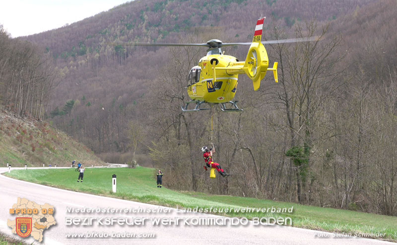 20250405_Kletterunfall im Helenental bei Sattelbach Gemeinde Heiligenkreuz   Foto: Stefan Schneider BFKDO BADEN