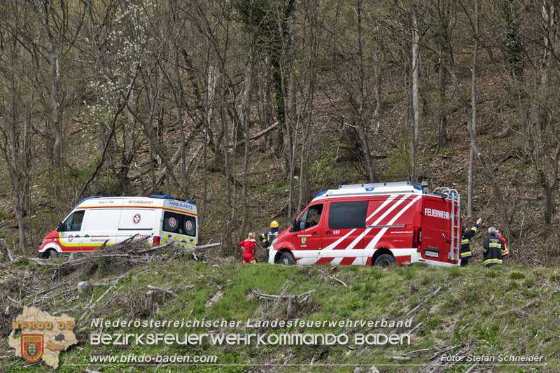 20250405_Kletterunfall im Helenental bei Sattelbach Gemeinde Heiligenkreuz   Foto: Stefan Schneider BFKDO BADEN