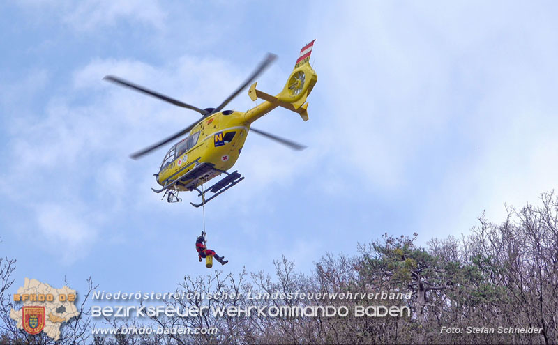 20250405_Kletterunfall im Helenental bei Sattelbach Gemeinde Heiligenkreuz   Foto: Stefan Schneider BFKDO BADEN