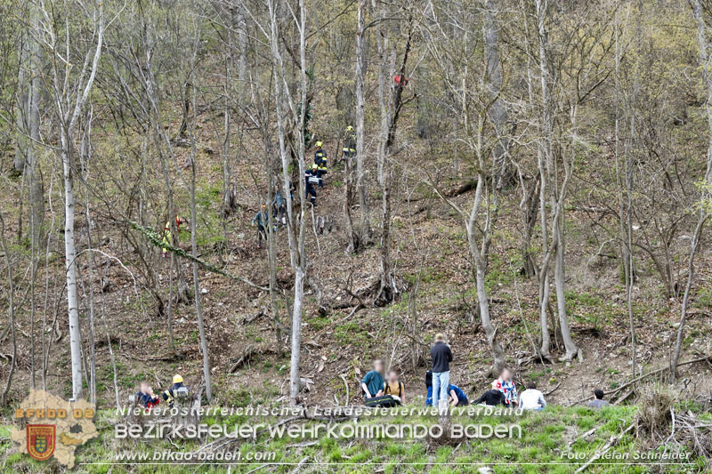 20250405_Kletterunfall im Helenental bei Sattelbach Gemeinde Heiligenkreuz   Foto: Stefan Schneider BFKDO BADEN