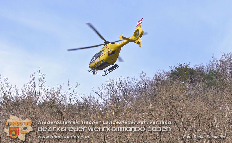 20250405_Kletterunfall im Helenental bei Sattelbach Gemeinde Heiligenkreuz   Foto: Stefan Schneider BFKDO BADEN