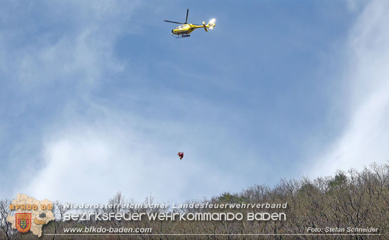 20250405_Kletterunfall im Helenental bei Sattelbach Gemeinde Heiligenkreuz   Foto: Stefan Schneider BFKDO BADEN