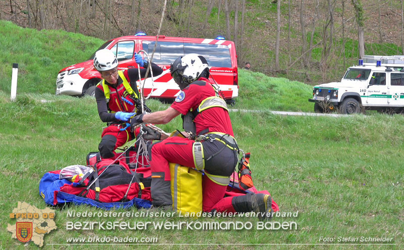 20250405_Kletterunfall im Helenental bei Sattelbach Gemeinde Heiligenkreuz Foto: Stefan Schneider BFKDO BADEN