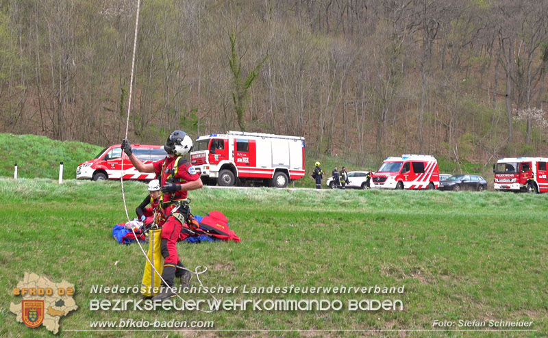 20250405_Kletterunfall im Helenental bei Sattelbach Gemeinde Heiligenkreuz Foto: Stefan Schneider BFKDO BADEN