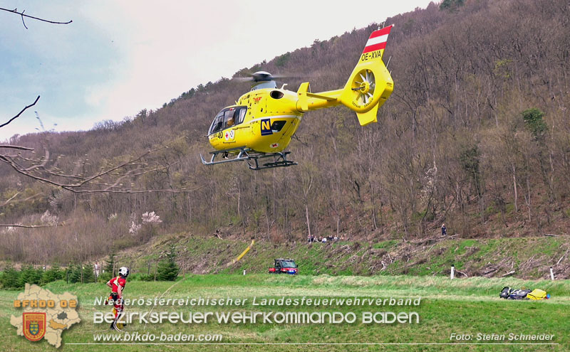 20250405_Kletterunfall im Helenental bei Sattelbach Gemeinde Heiligenkreuz Foto: Stefan Schneider BFKDO BADEN