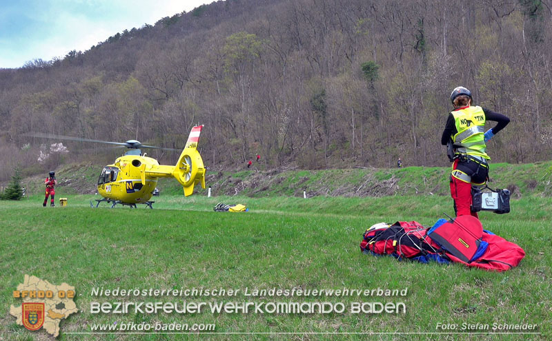 20250405_Kletterunfall im Helenental bei Sattelbach Gemeinde Heiligenkreuz Foto: Stefan Schneider BFKDO BADEN