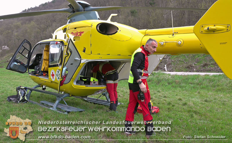 20250405_Kletterunfall im Helenental bei Sattelbach Gemeinde Heiligenkreuz Foto: Stefan Schneider BFKDO BADEN
