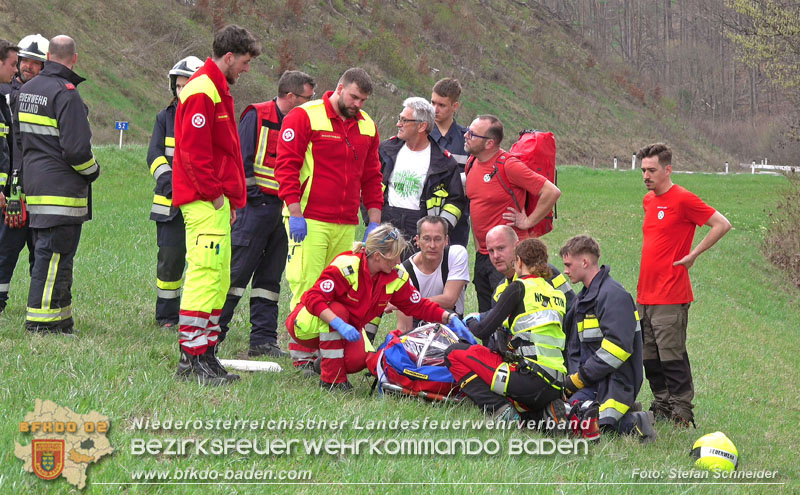 20250405_Kletterunfall im Helenental bei Sattelbach Gemeinde Heiligenkreuz Foto: Stefan Schneider BFKDO BADEN