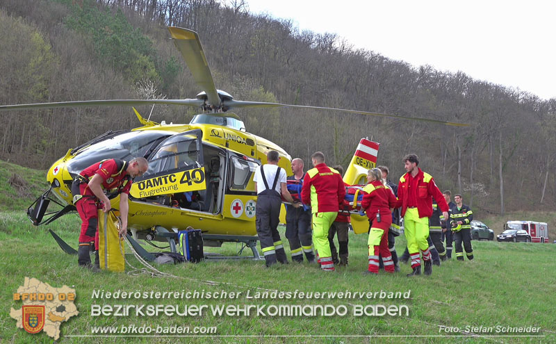 20250405_Kletterunfall im Helenental bei Sattelbach Gemeinde Heiligenkreuz Foto: Stefan Schneider BFKDO BADEN