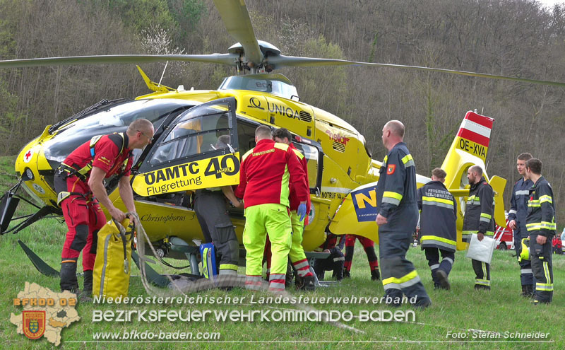 20250405_Kletterunfall im Helenental bei Sattelbach Gemeinde Heiligenkreuz Foto: Stefan Schneider BFKDO BADEN