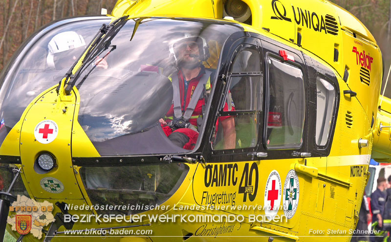20250405_Kletterunfall im Helenental bei Sattelbach Gemeinde Heiligenkreuz  Foto: Stefan Schneider BFKDO BADEN