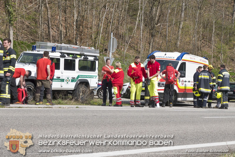20250405_Kletterunfall im Helenental bei Sattelbach Gemeinde Heiligenkreuz  Foto: Stefan Schneider BFKDO BADEN