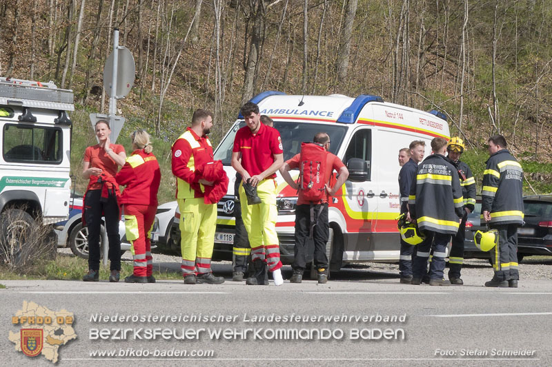 20250405_Kletterunfall im Helenental bei Sattelbach Gemeinde Heiligenkreuz  Foto: Stefan Schneider BFKDO BADEN